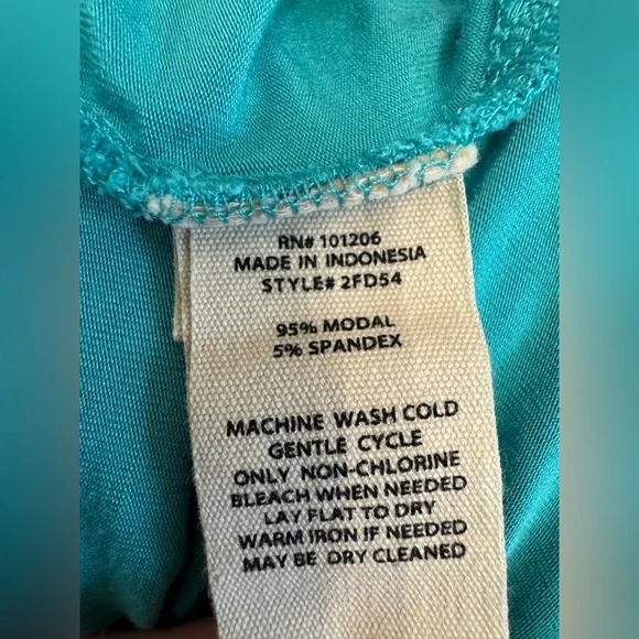 Soft Surroundings Teal Twist Front Sleeveless Tunic Top XL Modal Blend - Picture 4 of 4